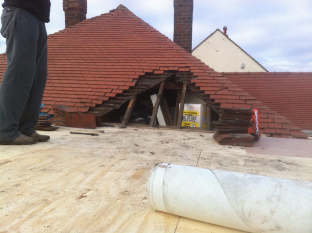 damaged roof repair