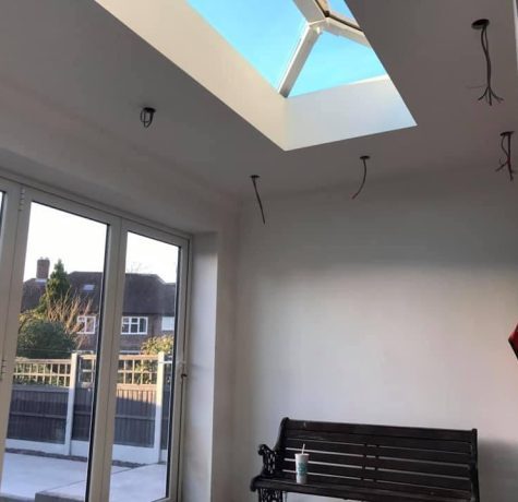 home extension from the inside