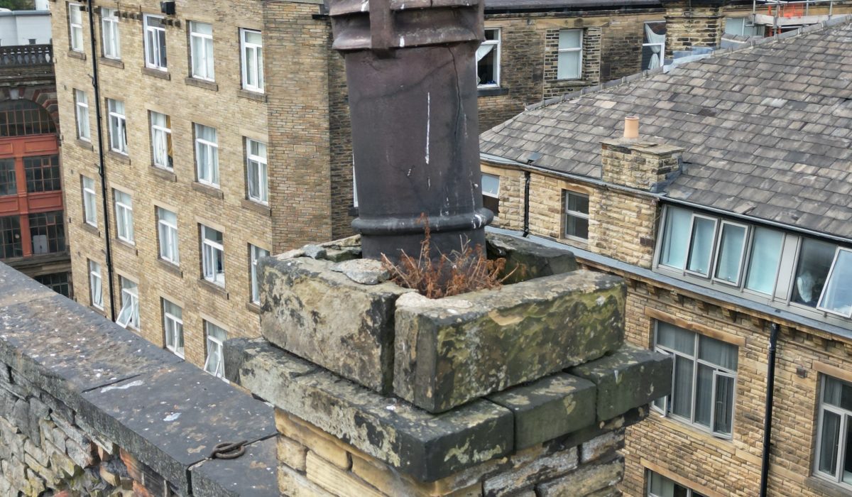 Damaged chimney