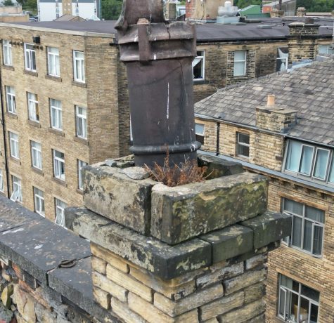 Damaged chimney