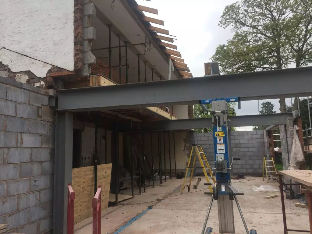 support beam for home extension